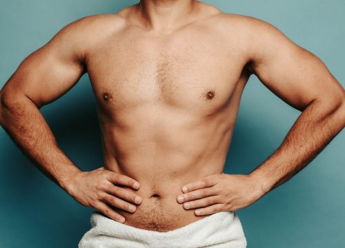 Man's body after SculpSure body sculpting treatments