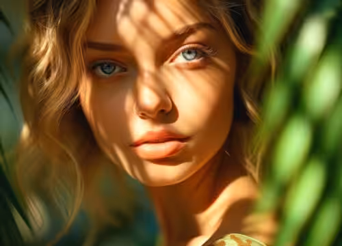 Photo of a woman with plump facial features after Sculptra® treatments
